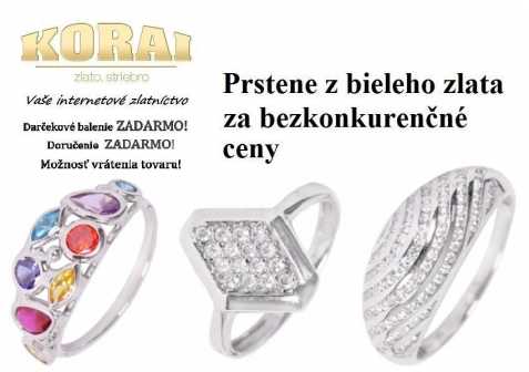 Prstene z bieleho zlata od KORAI šperky
