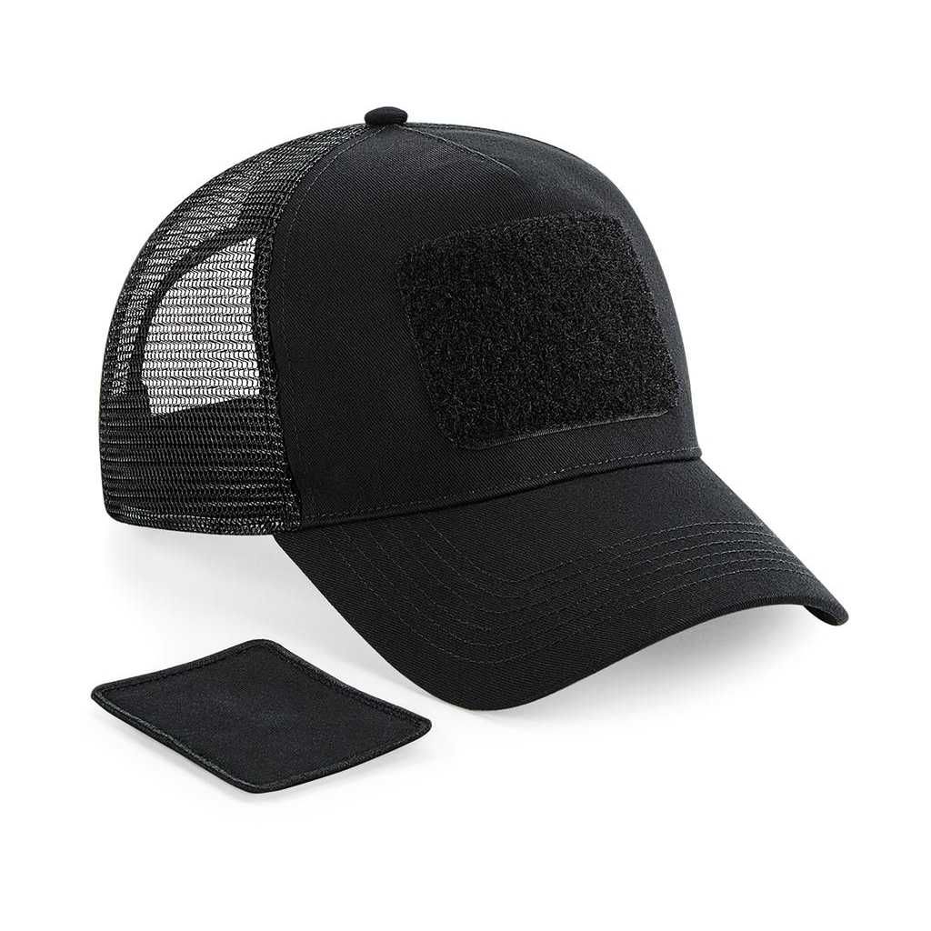 Kšiltovka Beechfield Patch Snapback Trucker - čern