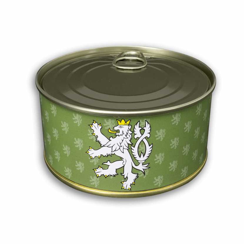 Opasek dárkový Český lev 4 cm - olivový