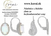 Náušnice z bieleho zlata Korai