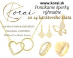 Novoročná akcia na zlaté šperky Korai